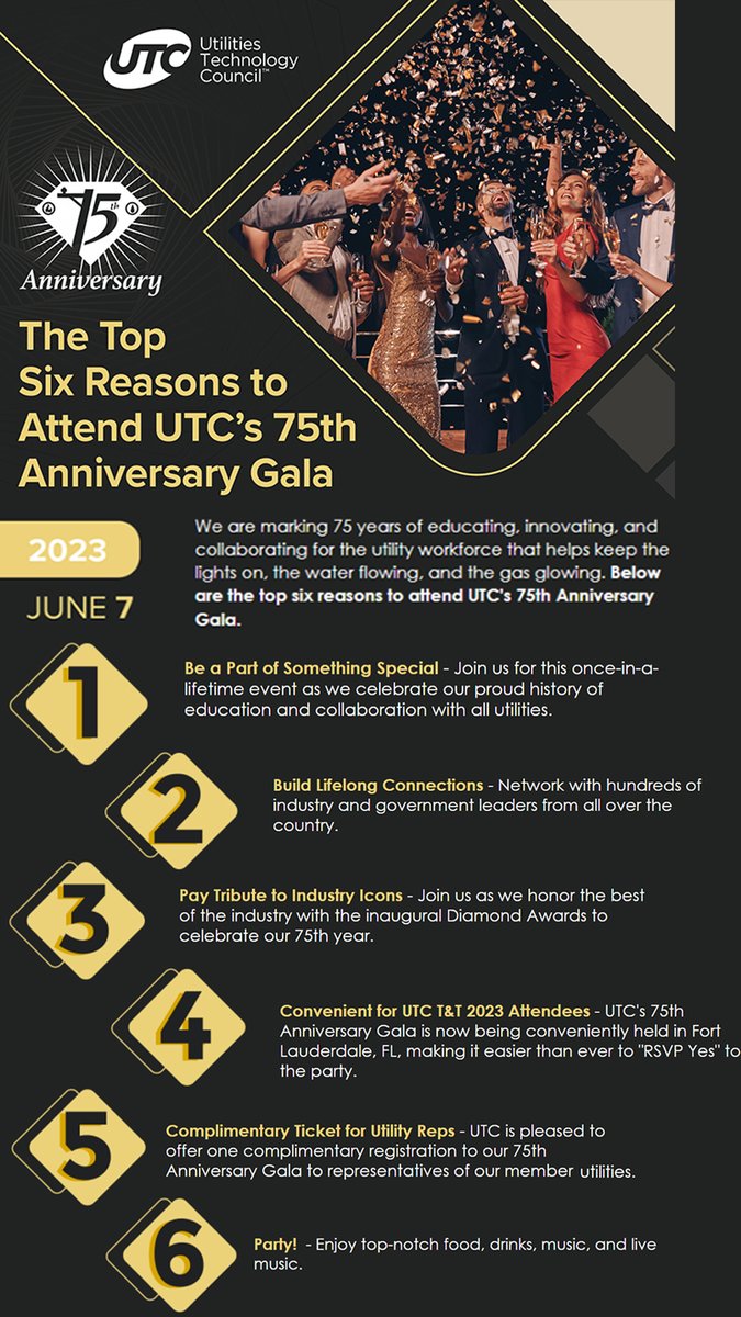 We're less than two months away from #UTC75Gala. I'm counting down the days!

Register now! utc.org/gala
