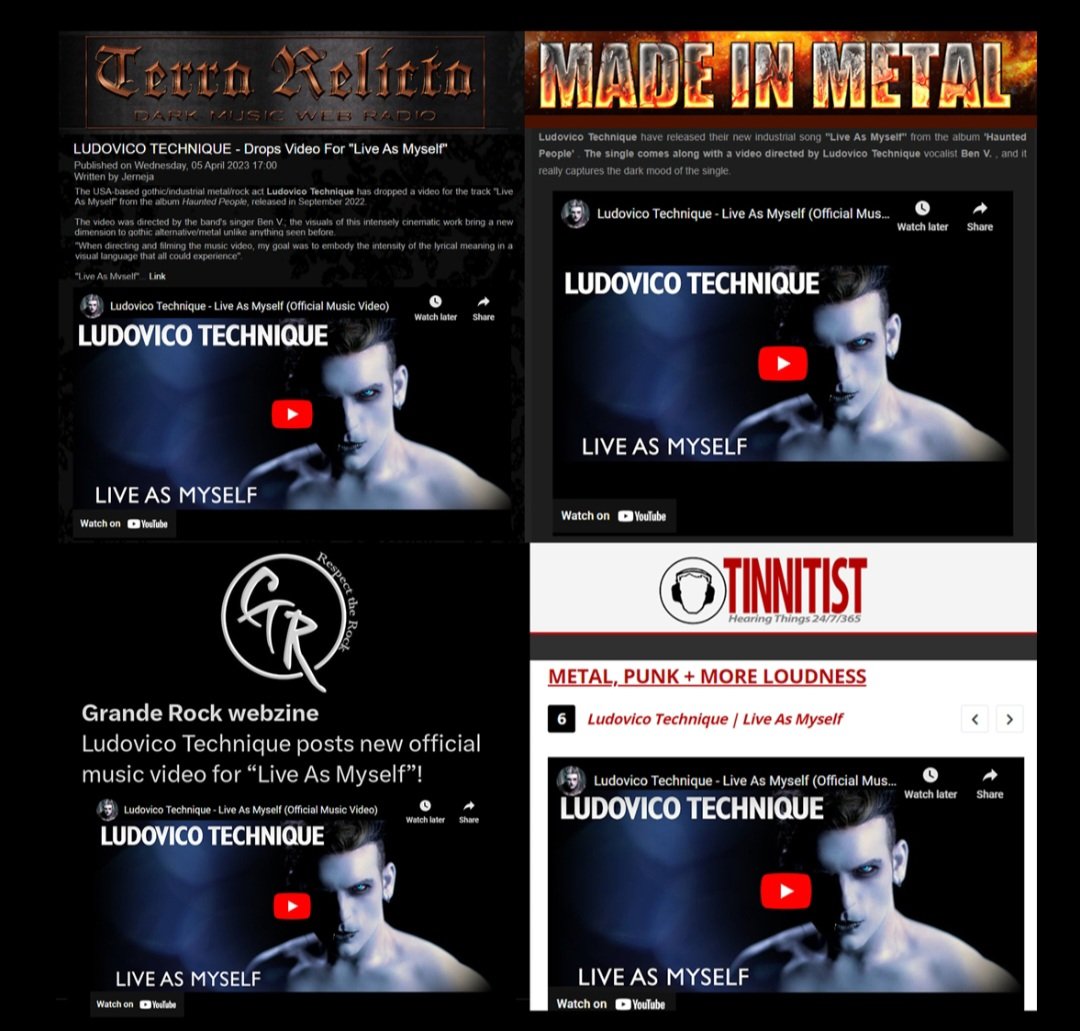 🔥Worldwide media coverage of our new music video 'Live As Myself' by 🕸 @TerraRelicta @madeinmetalhoy1 @granderockcom @Darryl_Sterdan