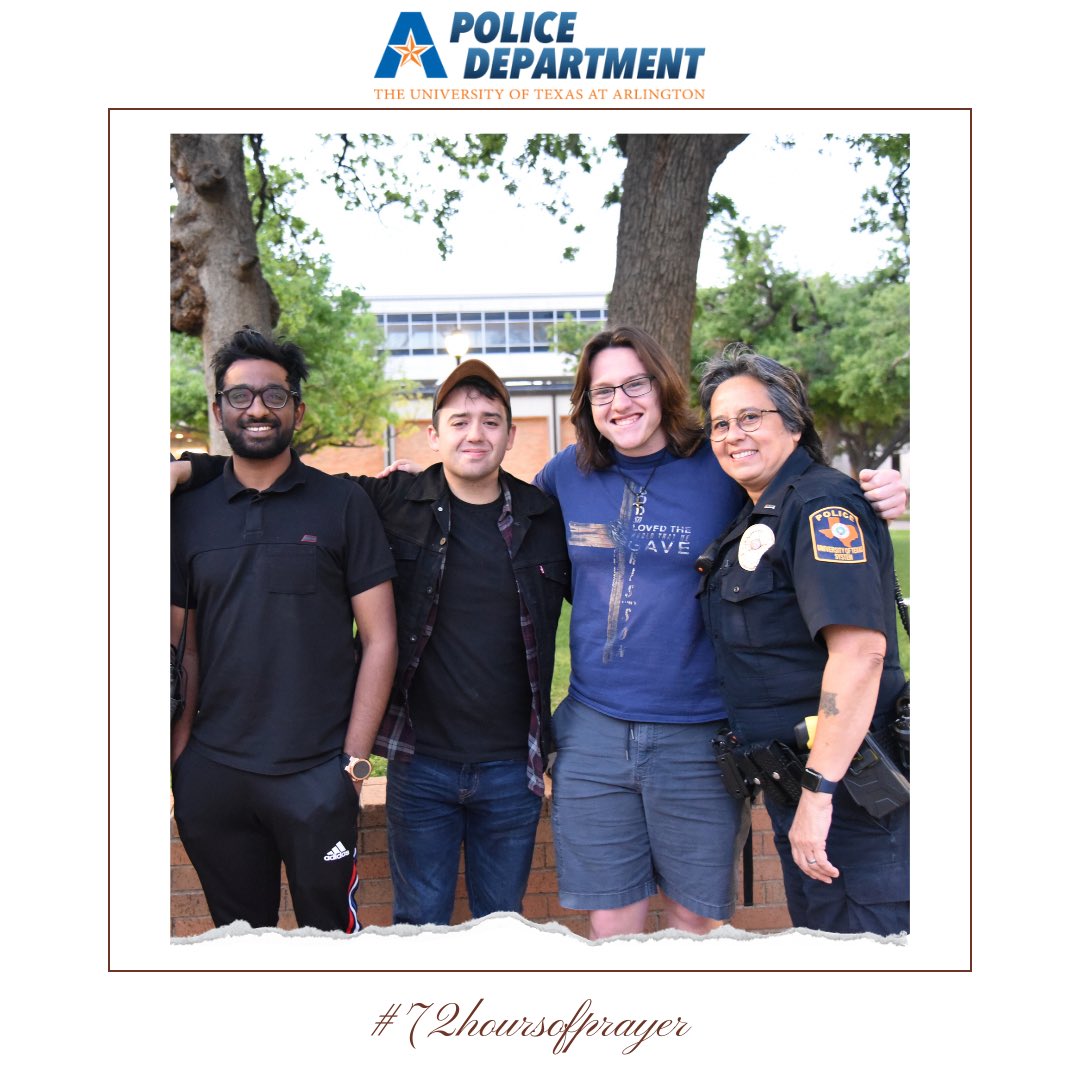UTAPolice's tweet photo. UTA Officers stopped by the 72 Hours of Prayer event for some fellowship with the community!
#utapd #utarlington #utastudents #utapolice https://t.co/ULFuqsetyQ