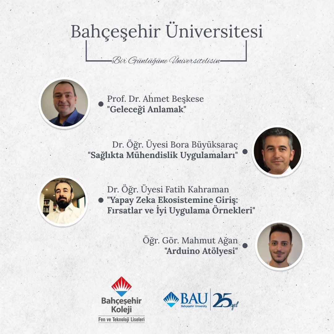 baufens's tweet photo. Bahçeşehir Üniversitesi Mühendislik ve Doğa Bilimleri Fakültesi'nin organize ettiği "Bir Günlüğüne Üniversitelisin" etkinliği Bahçeşehir Koleji Fen ve Teknoloji Liseleri'nin katılımı ile 13 Nisan Perşembe günü B Konferans Salonu'nda gerçekleştirilecektir. https://t.co/ECrsujYAGE