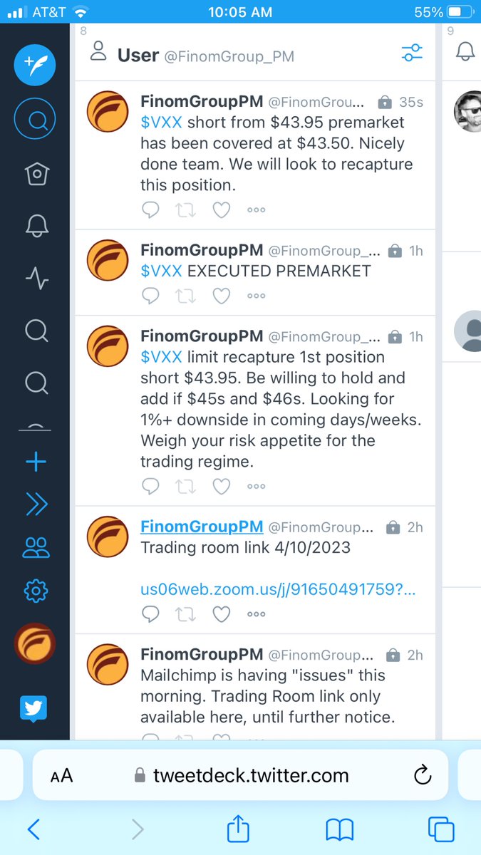 SethCL's tweet image. … And another 1... 💪

$VXX short from $43.95 covered $43.50. 

You can trade/invest with us at finomgroup.com 

$VIX $UVIX $UVXY $SPY $QQQ