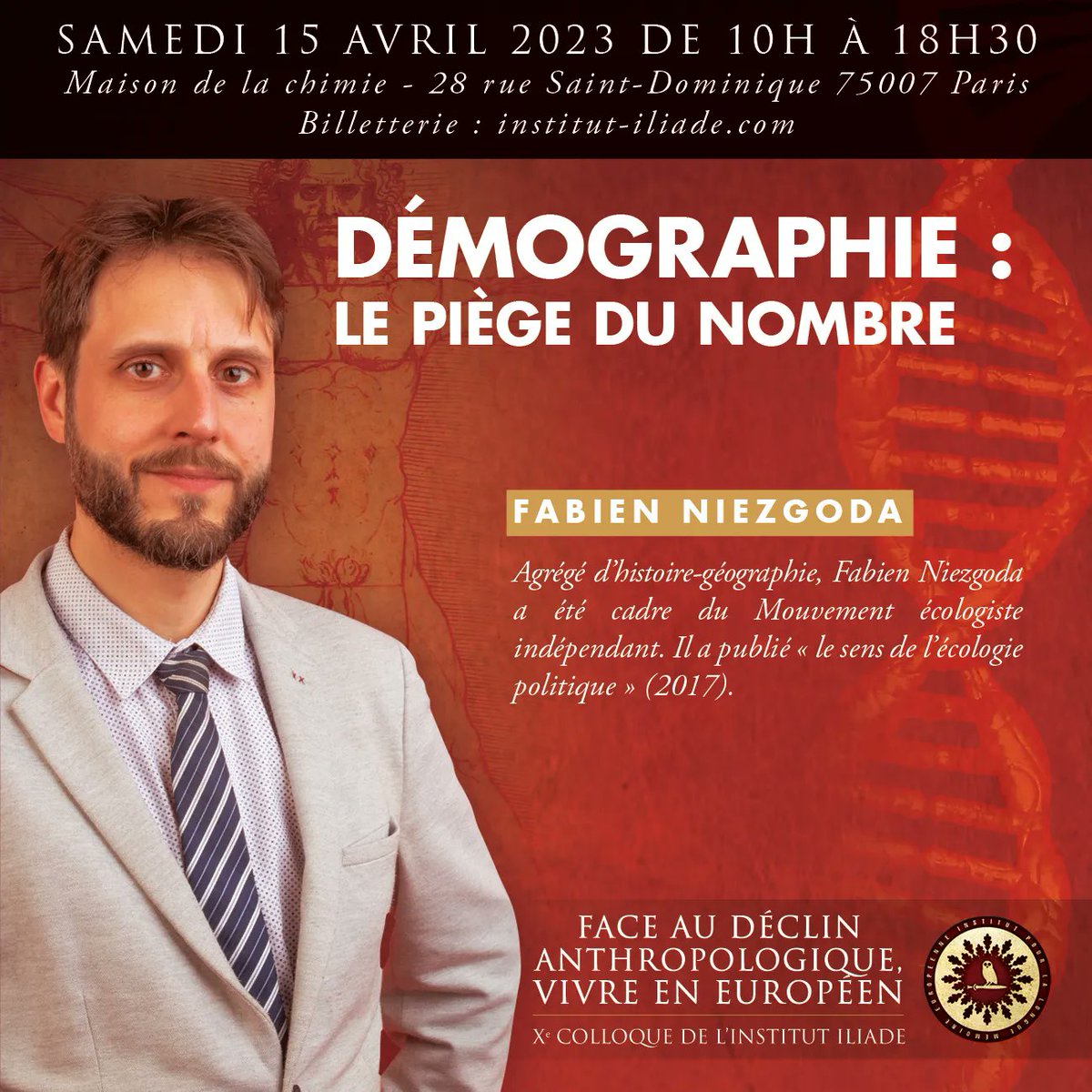 InstitutILIADE's tweet photo. Fabien Niezgoda, agrégé d'histoire-géographie, a été cadre du Mouvement écologiste indépendant de 2010 à 2017. Il a publié "Le sens de l'écologie politique" (Sang de la Terre, 2017) avec Antoine Waechter.
Plus d'informations : https://t.co/GfU9zd81iT https://t.co/4h4BNQ0Xxs