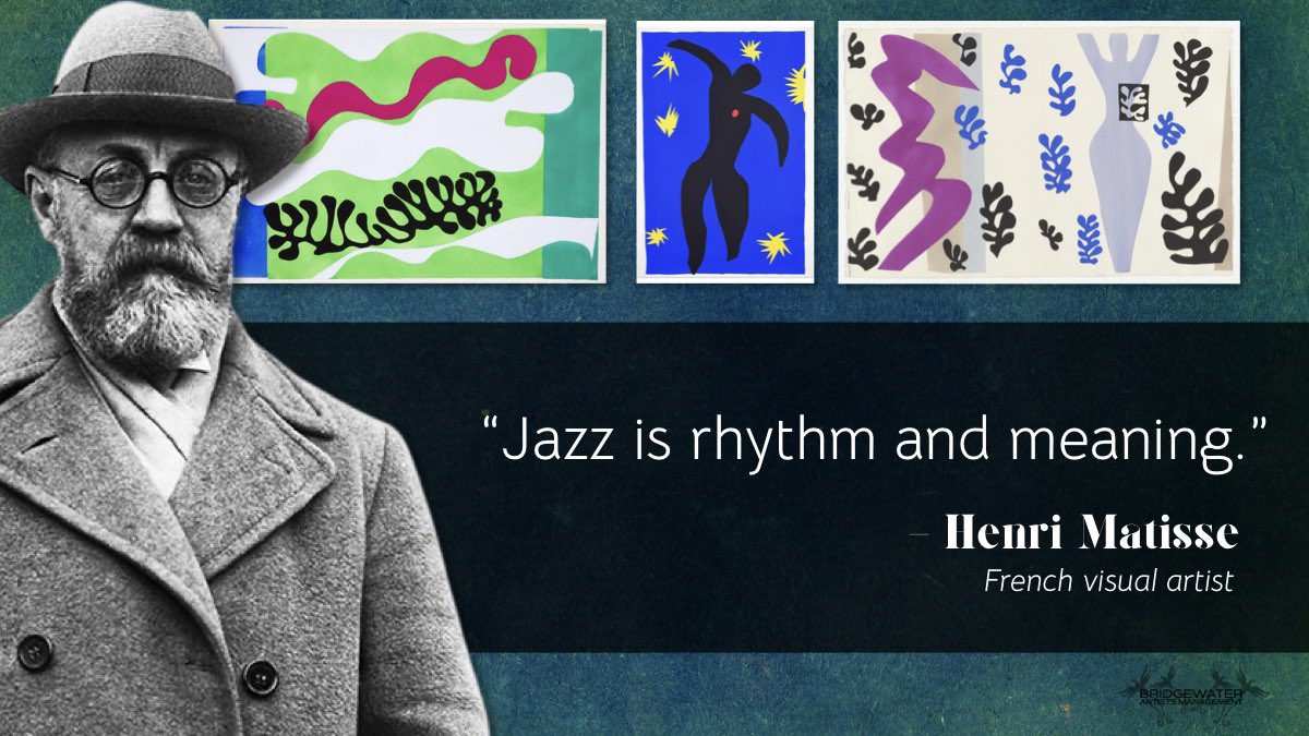 “Jazz is rhythm and meaning.” 
- Henri Matisse, French visual artist (Works pictured from his book ‘Jazz’)
#mondayinspiration #jazzquotes #artandmusic