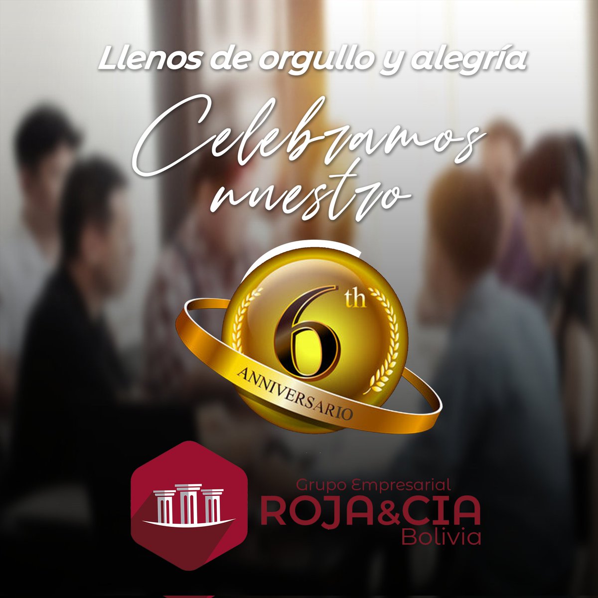 rojabolivia's tweet photo. 🥳 ¡Hoy cumplimos 6 #años de compromiso con nuestros #Clientes!  
 🎂 Celebramos en grande la confianza de cada UNO DE USTEDES, a quienes debemos esta #trayectoria.
 🎉 #GRACIAS por dejarnos ser parte de tus progresos y tus logros. 
🎉 Celebremos juntos un año más de aniversario https://t.co/YQ0UNi36yj