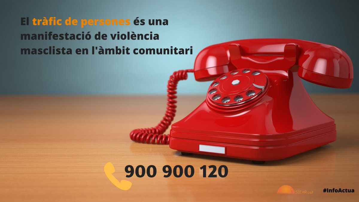 wwwsicarcat's tweet photo. El #traficdepersones és una manifestació de #violenciamasclista en l'àmbit comunitari

#NoEstasSola Truca al 📞900 900 120 📞

🔸És gratuït, confidencial, 24h i parlen diferents idiomes

@icdones
 #InfoActua https://t.co/G42Xaqhi0s