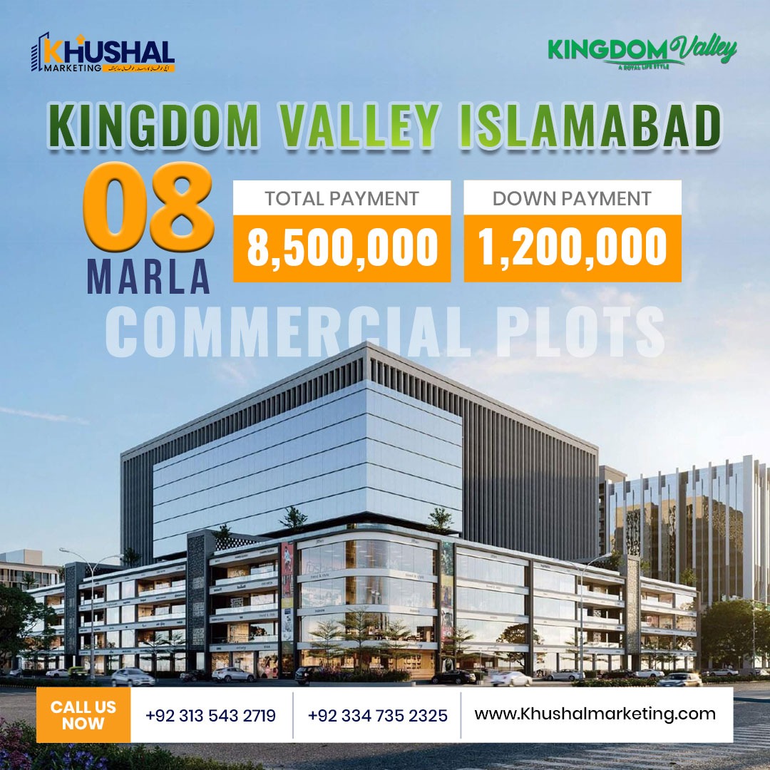 Kingdom Valley Islamabad 08 Marla
total payment:8,500,000
Down payment : 1,200,000
Contact Us :03135432719
#khushalmarketing
#kingdomvalley #kingdomvalley
#kingdomvalleyislamabad