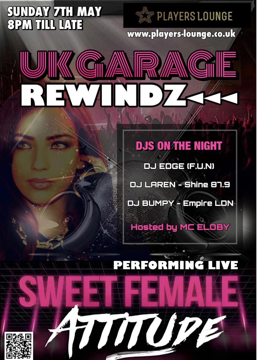 Really looking foward to this one <a href="/DJEdgeRM/">DJ Edge (Rhythm Master)</a> <a href="/LeanneSweetFA/">Sweet Female Attitude</a> Dj Laren, Mc Eloby &amp; myself live <a href="/playersloungeb/">PlayersLoungeBillericay</a> #BankHolidayWeekend #noworkmonday skiddle.com/whats-on/Chelm…