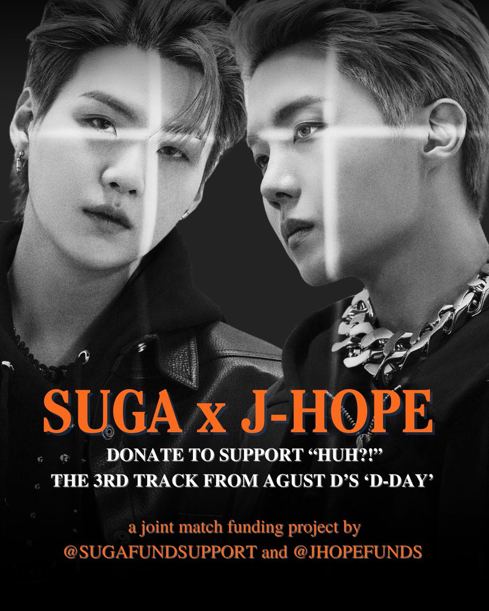 jhopeFunds's tweet photo. MATCH FUNDING FOR ‘HUH?!’
Organized in partnership with @SUGAFundSupport

A generous donor offered to match $500 for funds to support the release of #SUGA and #jhope’s upcoming collab track.

Please donate and help chart the song on US iTunes when it drops on April 21!+ https://t.co/wkN0k59qCS