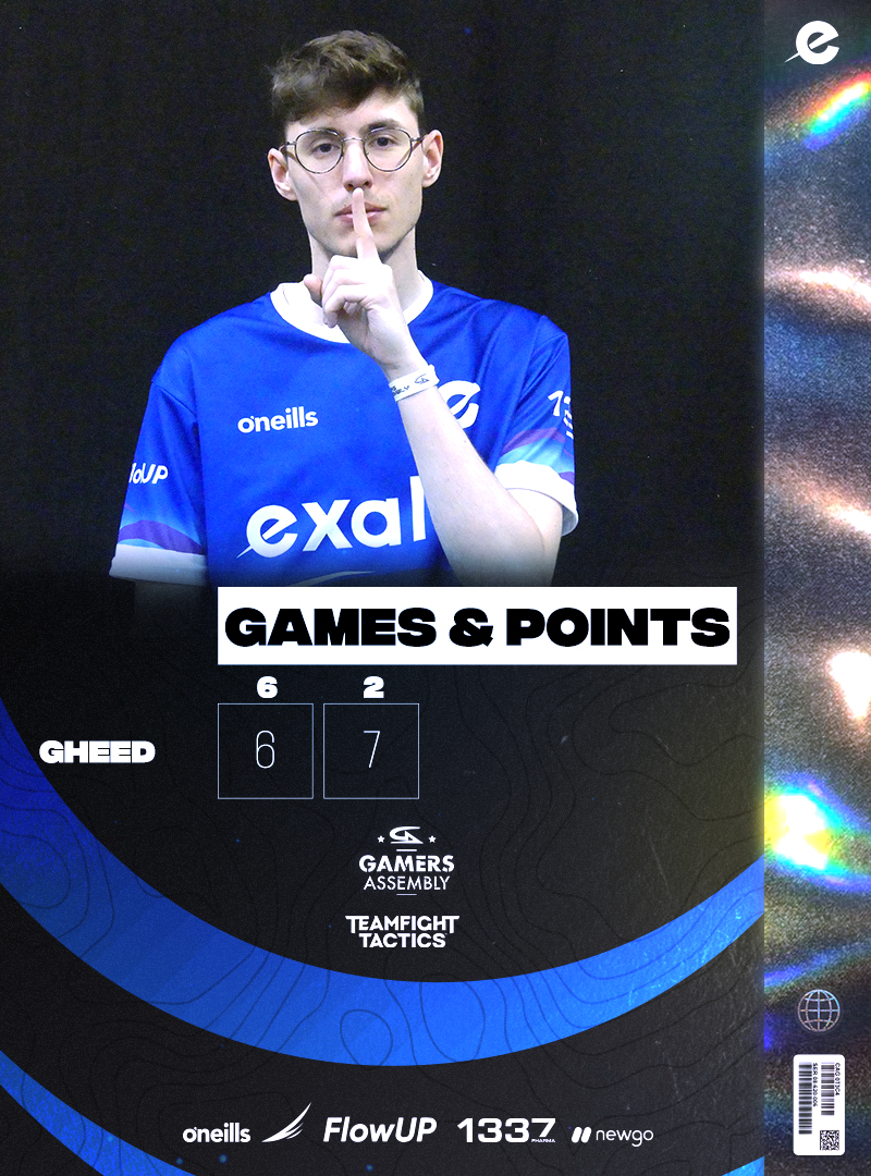 .<a href="/GHEEDTFT/">Gheed - Laurent</a> EST EN FINALE DE LA <a href="/GamersAssembly/">Gamers Assembly</a> ! 🔥

2ème au classement général, il continue son parcours et nous représentera en finale !

Rendez-vous à 13h30 pour les 5 dernières games de cette GA2023 👊

#GetExalted 💙💜