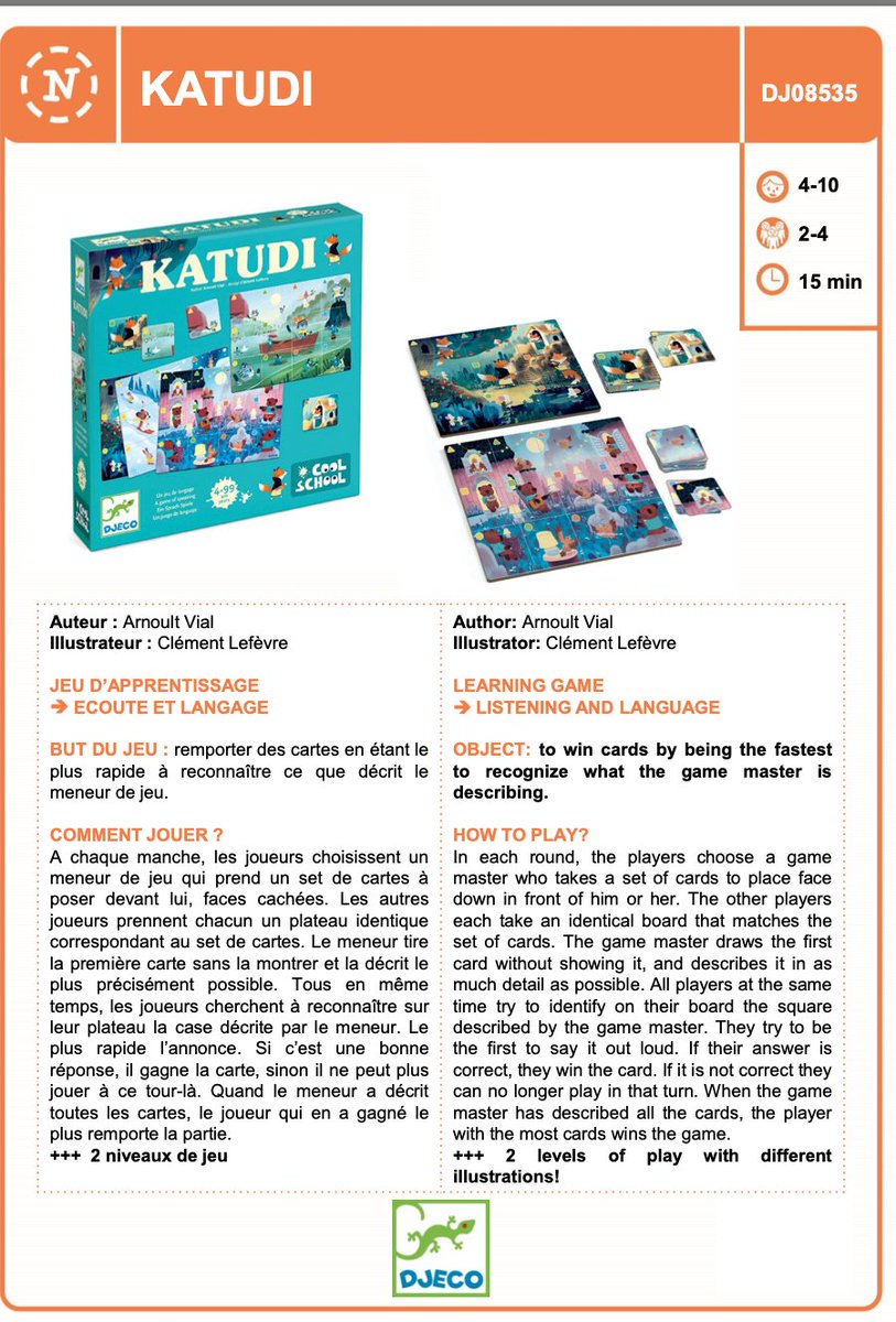 romanticflair's tweet image. #newinstore #Katudi a great #boardgame by #Djeco 

Perfect for encouraging #listening and #verbal #expression Katudi Cool School Game by Djeco 4+ | Romantic Flair Original romanticflairoriginal.com/shopexd.asp?id…