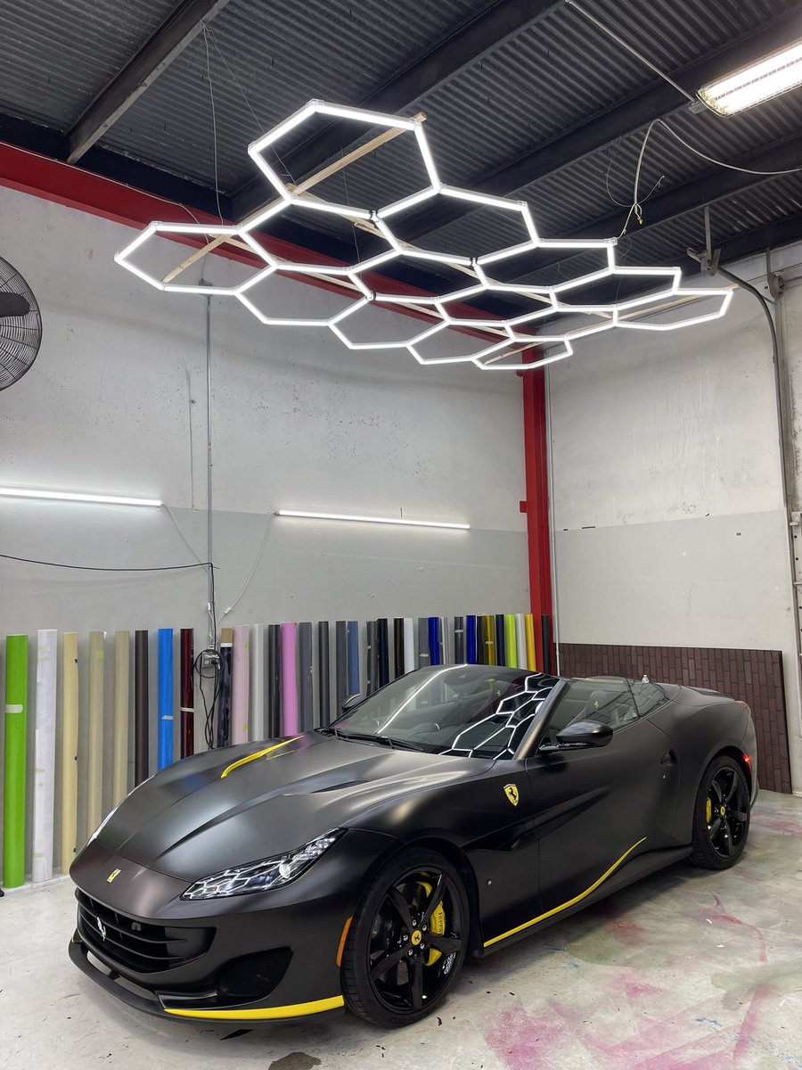 jayzee_wrapz's tweet photo. Ferrari Portofino Satin Black Wrap + Yellow Caliper Wrap 🔥 #jayzeewraps https://t.co/Yp4dOn3zG0