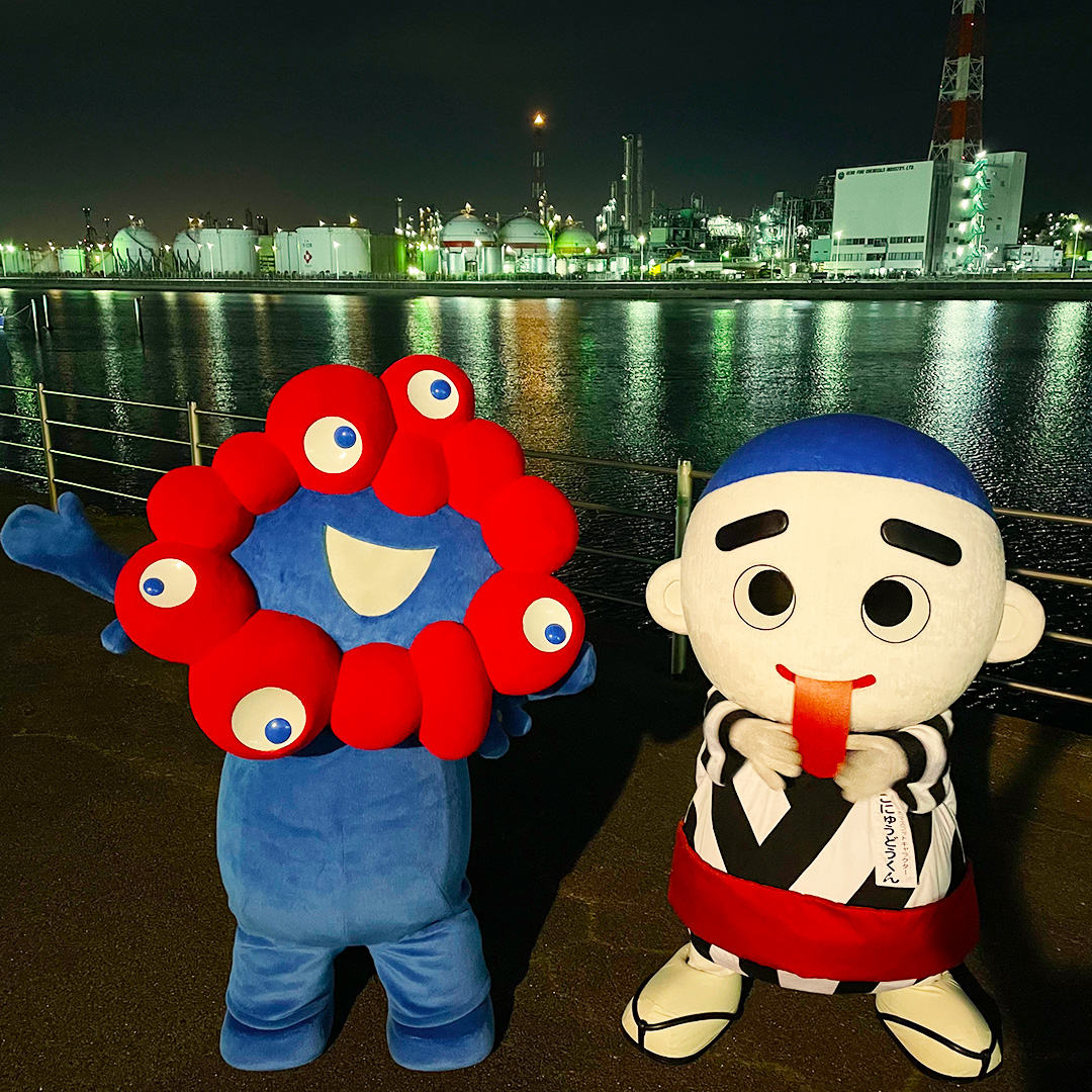 expo2025japan's tweet photo. #MYAKUMYAKUdiary
On Mar. 29, MYAKU-MYAKU visited Yokkaichi City in Mie, Japan!
Konyudo-kun showed us around in the city.
Come visit Yokkaichi City if you come to the Kansai area!
#Yokkaichi #Mie #konyudokun
#myakumyaku #ミャクミャク #EXPO2025 #Join2025 #JAPAN #日本 #KANSAI #OSAKA https://t.co/snP55u6WLR