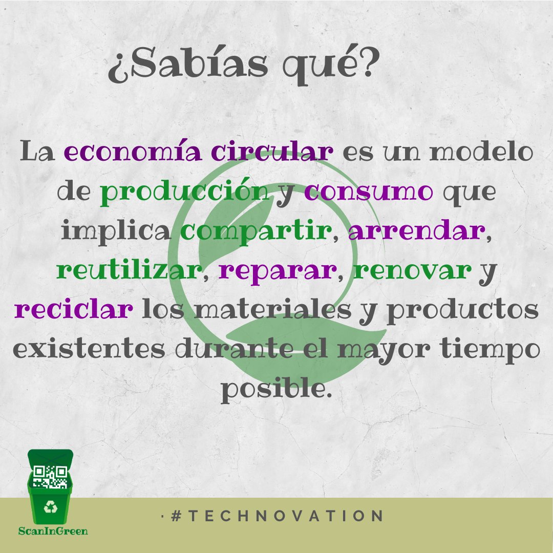 ScanInGreen's tweet photo. ¡Hola, de nuevo!, hoy hablamos de dar una segunda vida a las cosas. ¿Queréis reutilizar? #technovation @technovationglobal @technovationmurcia https://t.co/Hxy6sz2b37