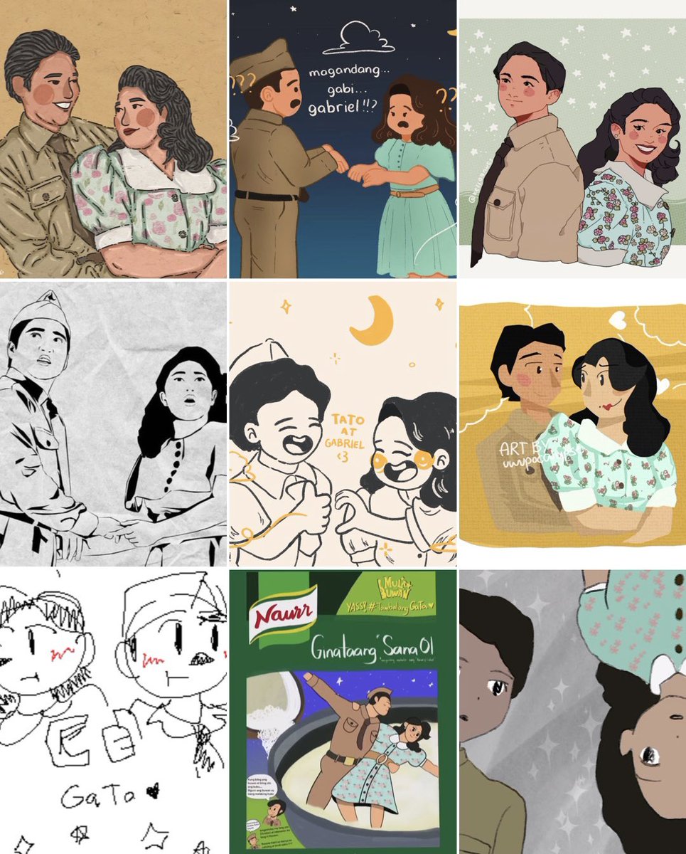 jillianitaas's tweet photo. As a final close to our @MulaSaBuwan chapter, just dumping some of the lovely Gabriel & Tambalang GaTa art we have! Your warm support for a post-pandemic production means so much to us all. Sanlibong salamat sa inyong lahat π #memoryarchive #mulasabuwan2022 #msbproshot https://t.co/XQmmdt9V5y