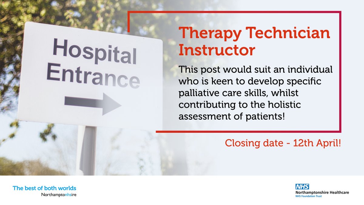BoBWorldsNN's tweet photo. An exciting opportunity has arisen to join the Specialist Palliative Care Therapy Team based at Cynthia Spencer Hospice at @NHFTNHS! Realise your full potential and develop a stand-out career that's right for you - https://t.co/pY6aFf5gKU #TeamNHFT #NHS #Careers https://t.co/6r50cPhsjW