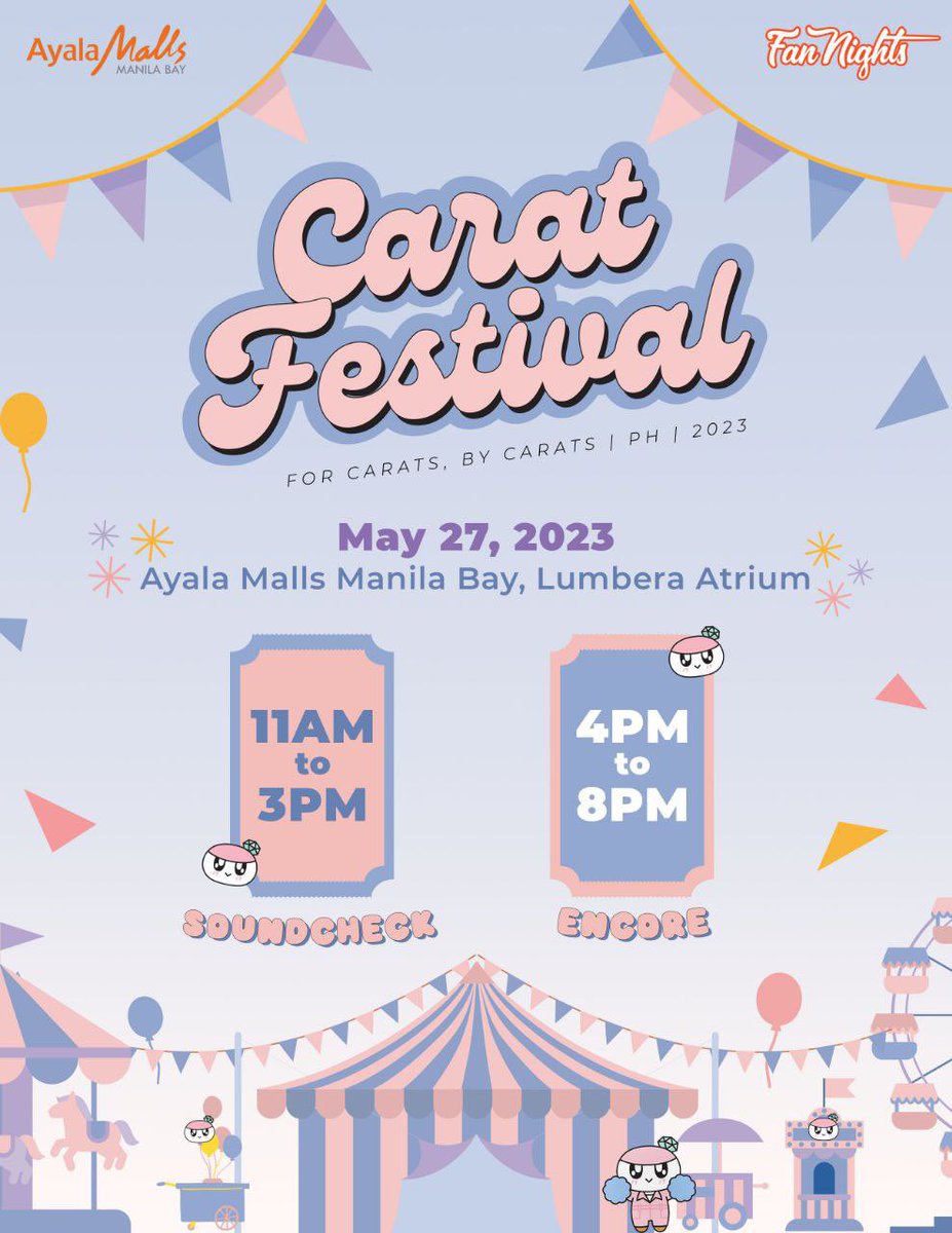 CaratFestivalPH's tweet photo. PRE-REGISTRATION NOW OPEN! 🎡💎 

Experience fun and camaraderie that makes you sing — Aju Nice! 🤩 Join us as we celebrate #8YearswithSVT anniversary event with sparkle! ✨

Register here: https://t.co/Wqk4tx4wZx

#CaratFestivalPH2023 #FanNightsAtAMManilaBay #SeizeTheBay https://t.co/j3YzacWVqf