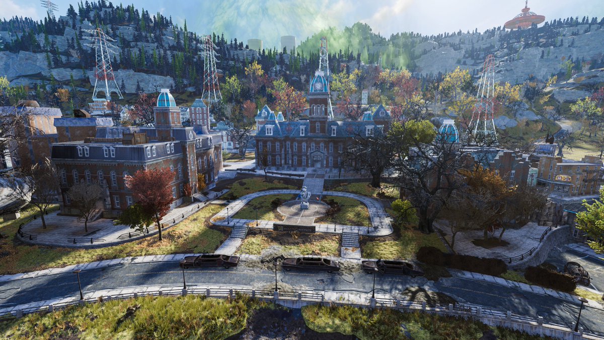 PiLotTRr's tweet photo. The Vault Tec University Campus.
Looks like there's a rad storm on it's way to ruin an otherwise perfect day.
#Fallout76 #VirtualPhotography #VPRT #Fallout #VGPUnite #LandofVP #WorldofVP #F76Photomode https://t.co/9GThJdB2f1