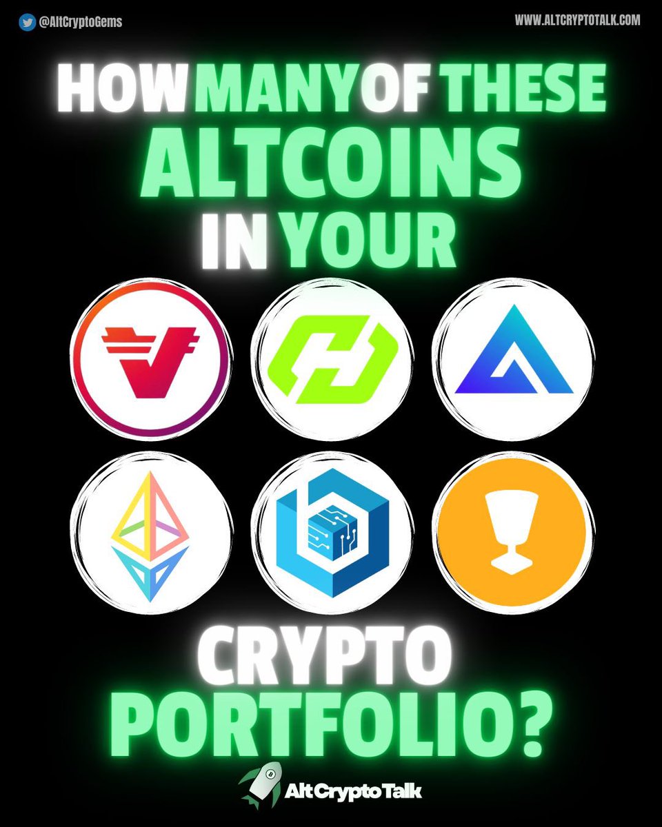 AltCryptoGems's tweet photo. How many of these Altcoins are in your Crypto portfolio? #Verasity $VRA #HyperchainX $HYPER #GMX $GMX #LidoDAO $LDO #BCubeAI $BCUBE #CamelotDEX $GRAIL https://t.co/bRkuABM1sV