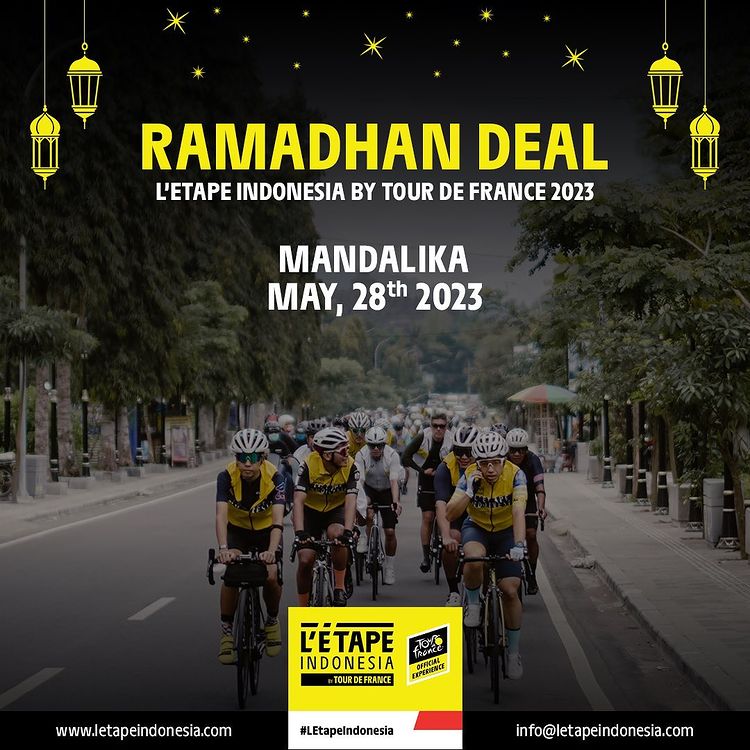 TransvisionID's tweet image. L'Etape Indonesia by Tour de France 2023 sebentar lagi akan dimulai. Mari bergabung dan merasakan pengalaman bersepeda bersama ribuan peserta lainnya! Segera beli tiketnya di goers.co/letapeindonesi… #itdc #creatingdestinations #RaceForYellow #LetapeIndonesia #Vda #TourdeFrance