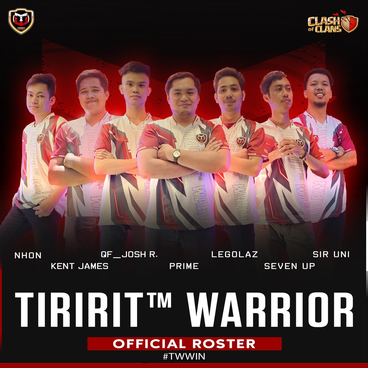 tiriritwarrior's tweet photo. Our 2023 Official TIRIRIT™️ warrior Esports roster 🇵🇭
@primeph22
@rioveros_joshua
@sir_uni_25
#legolaz #kentjames #sevenup #nhon
@CoCEsports @ClashofClans https://t.co/ZKdhAmXxhK