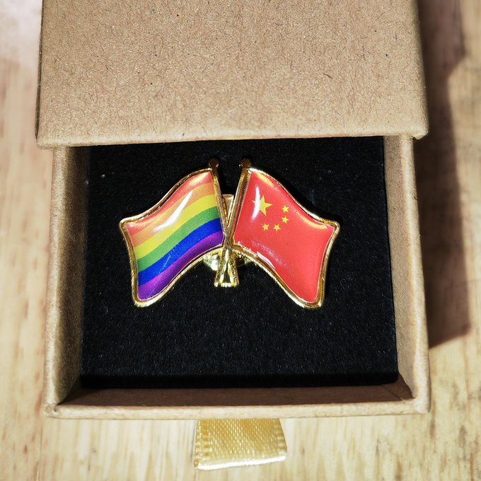 Cute little semi-subversive pin going up in my store next week😁🏳️&zwj;🌈🇨🇳 https://t.co/Q3M7pqHe4r