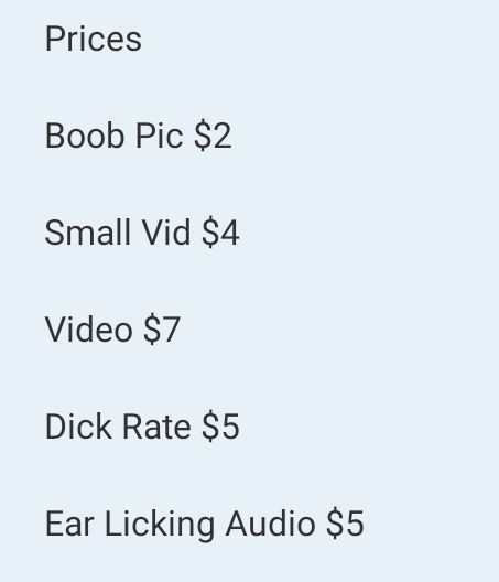 JP_Yuri_'s tweet photo. Prices for my content
Everything in the thread is for sale
Cashapp only
DM for buying 😘♥️ https://t.co/VZE0IObY8c