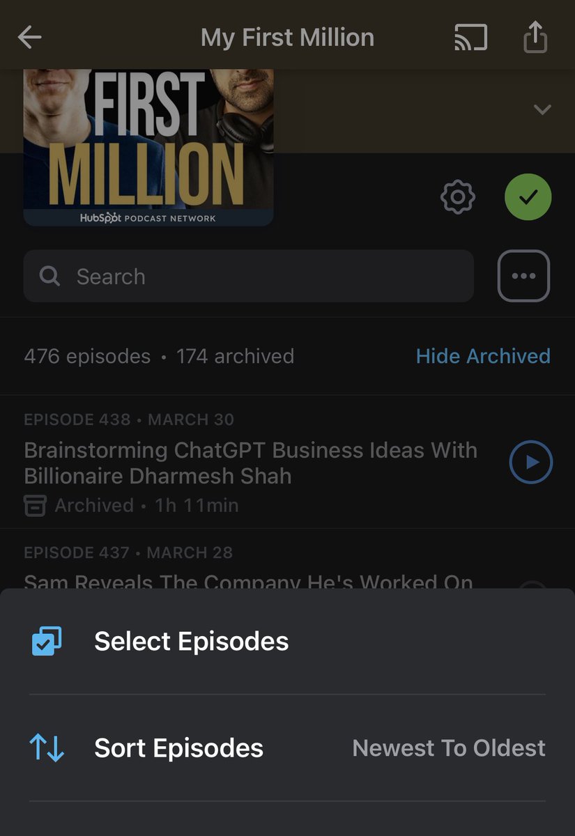 RussellDcunha's tweet photo. @BenWilsonTweets @thesamparr @Par_Villa @myfirstmilpod @ShaanVP I’m not seeing new ones either on my pocket casts app https://t.co/93fc9srpMP