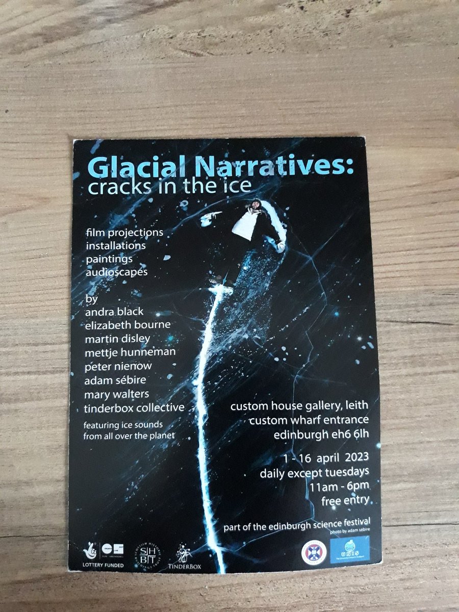 PolarBeartoldi's tweet photo. Arctic ice and its disappearance as subject and inspiration for art. Really enjoyed visiting the Glacial Narratives exhibition (and learning a little Greenlandic in the process). Open until 16 April at @customhsleith, part of the @EdSciFest programme ❄🐋 https://t.co/BYLAN8kCZo