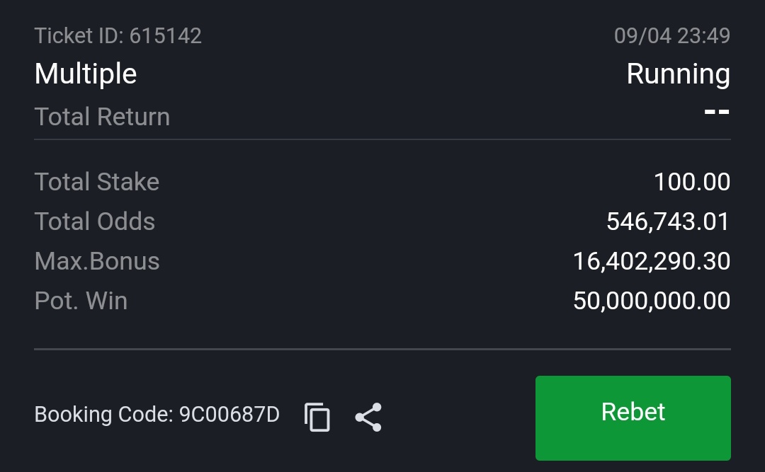 11pays's tweet photo. 546,000 odds(sportybet)
You can flex!
#Billionodds #multiscores
@BillionOdds https://t.co/acM4IqsHFf
