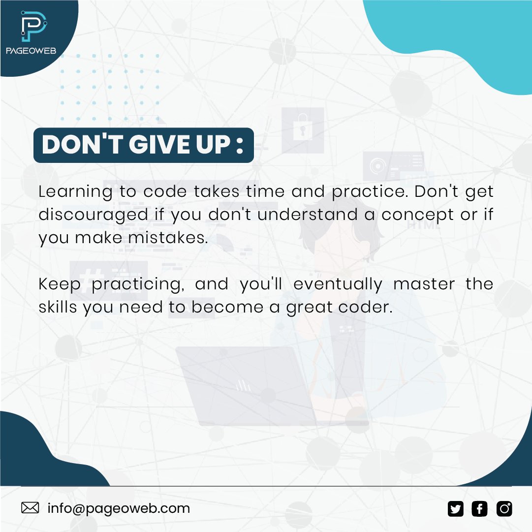 Pageoweb's tweet image. Ready to start your coding journey? 🚀 These beginner tips will help you get started and stay on track! 💻👨💻
#codingtips #beginnercoding #learntocode