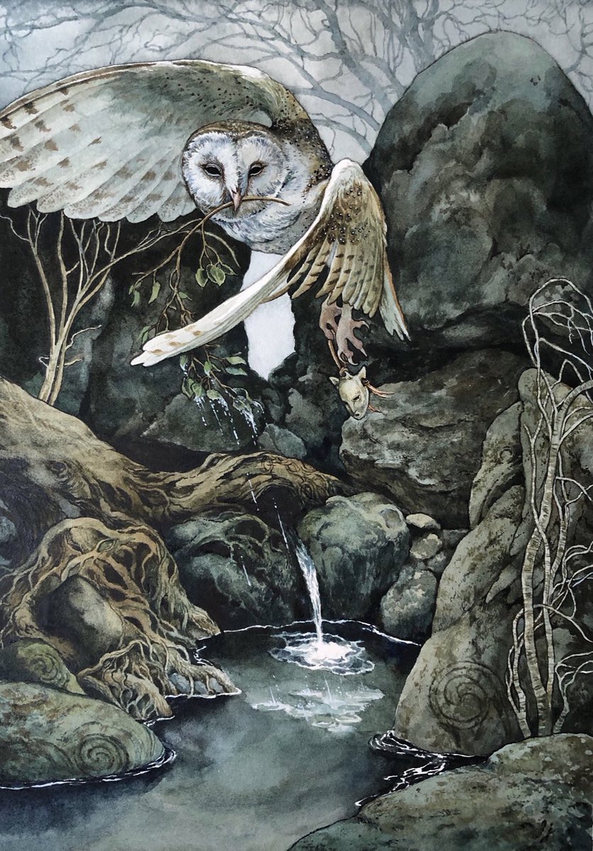 I'd take life advice from this enigmatic owl 🦉

#OwlishMonday 

Art by Lily Seika Jones