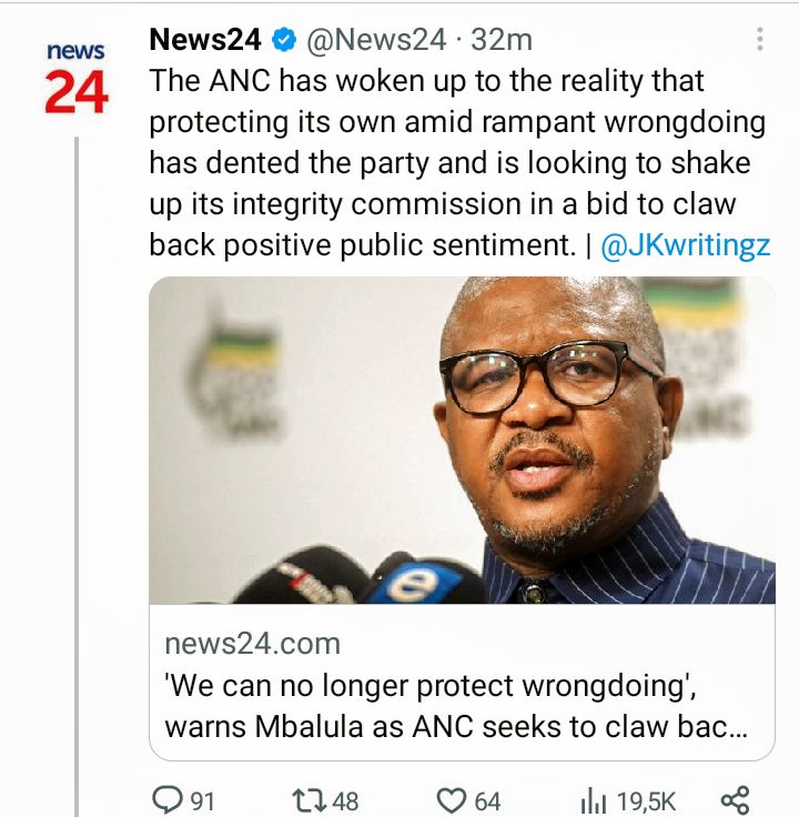 President Thabo Mbeki's letter influence.