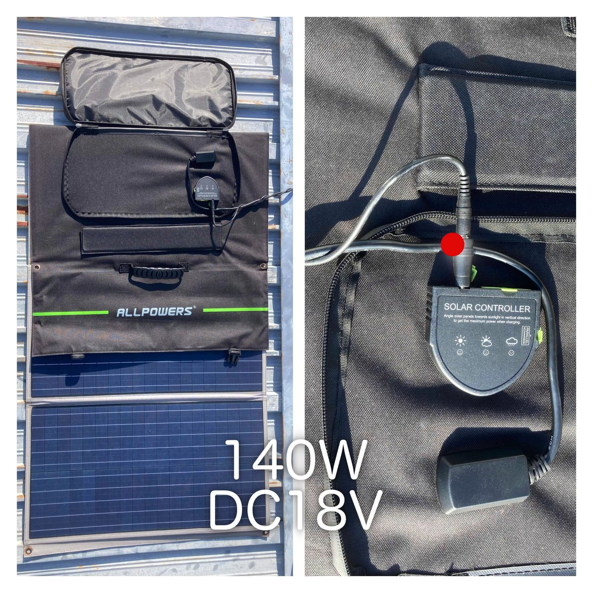 PocketSun_00's tweet photo. @ALLPOWERSJapan MC4端子は使ってなくて、DC入出力端子につないでますけども、ダメなんでしょうか？ https://t.co/igw679YwRk
