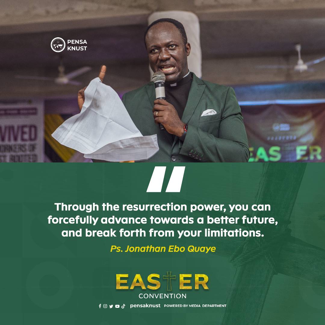 PENSAKNUST1's tweet photo. Through the resurrection power, you can forcefully advance towards a better future and break forth from your limitations - Ps. Jonathan Ebo Quaye

#EasterService
#SundayGloriousService 
#RevivedCoworkersofChrist https://t.co/WVLlKyeUgQ