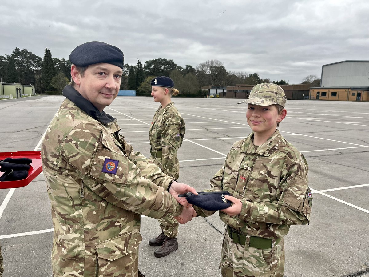 RoyalRussellCCF's tweet image. Army Section Recruit Easter Camp consisted of Fieldcraft, First Aid and Drill! Those who passed have been awarded their @Official_REME berets and half red star by Captain Fisher - OC Recruit Section. Big shout out to our SNCOs who gave up their weekend to assist @ArmyCadetsUK