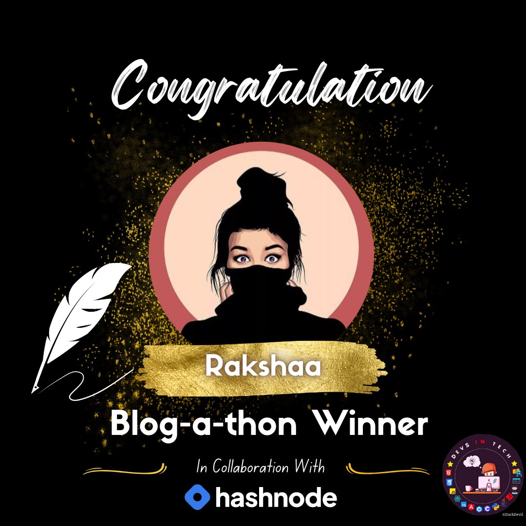 devs_in_tech's tweet photo. Congratulations to our Front-end development track winner, @TheRakshaa 
Your blog post was incredibly informative and well-written. We loved the way you approached the subject and the unique insights you provided. 

Link:- https://t.co/sspvYNNdDw https://t.co/asprdvCPNj