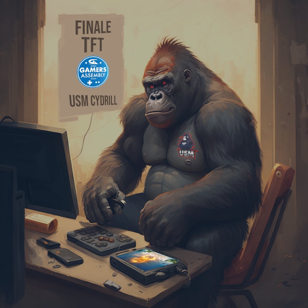 USMeSport's tweet photo. [@GamersAssembly] 

OUIIIIIIIIIIIIIIII LE C ! 🏆🫶

DIRECTION LA FINALE @TFT POUR @cydrillI !! 🦍😍

#BeMonkey https://t.co/p4iPkW1Qx8