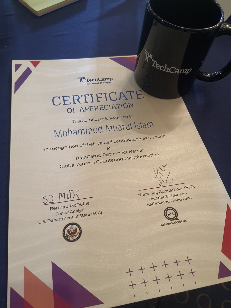 Mazhar5541987's tweet photo. It's been an honour to be a part of it ๐ง๐ฉ๐ณ๐ต๐บ๐ฒ
#TechCamp #TechCampNepal #MyTechCampStory #ExchangeAlumni #YouthMappers #techcamp_reconnect_nepal #techcampreconnectnepal
@TechCampGlobal
#Exchange Programs - U.S. Department of State
#Kathmandu Living Labs https://t.co/O3e4WTzhYc