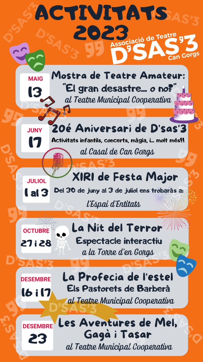 Aquest 2023 no descansem!
T'apuntes a la nostra bogeria?