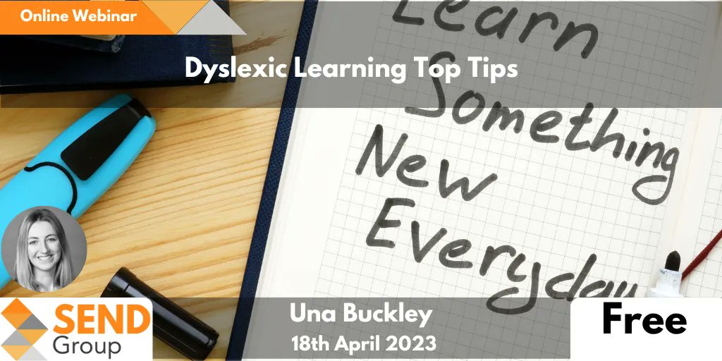 SENDGroupUK's tweet photo. We have an amazing FREE webinar for everyone on 18th April with the wonderful Una Buckley of @Blossom4L
Sign up here https://t.co/QI4DGWTvT5 for amazing learning tips and dyslexia expertise.
#dyslexia https://t.co/EzN8n45elj