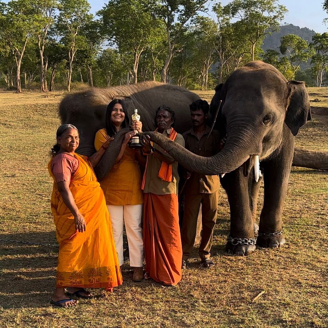 The Elephant Whisperers' @EarthSpectrum shares pic as 'complete family' of Oscar-winning docu reunites after 6 years

#TheElephantWhisperers #KartikiGonsalves #Oscar #Oscars2023 #Oscars95