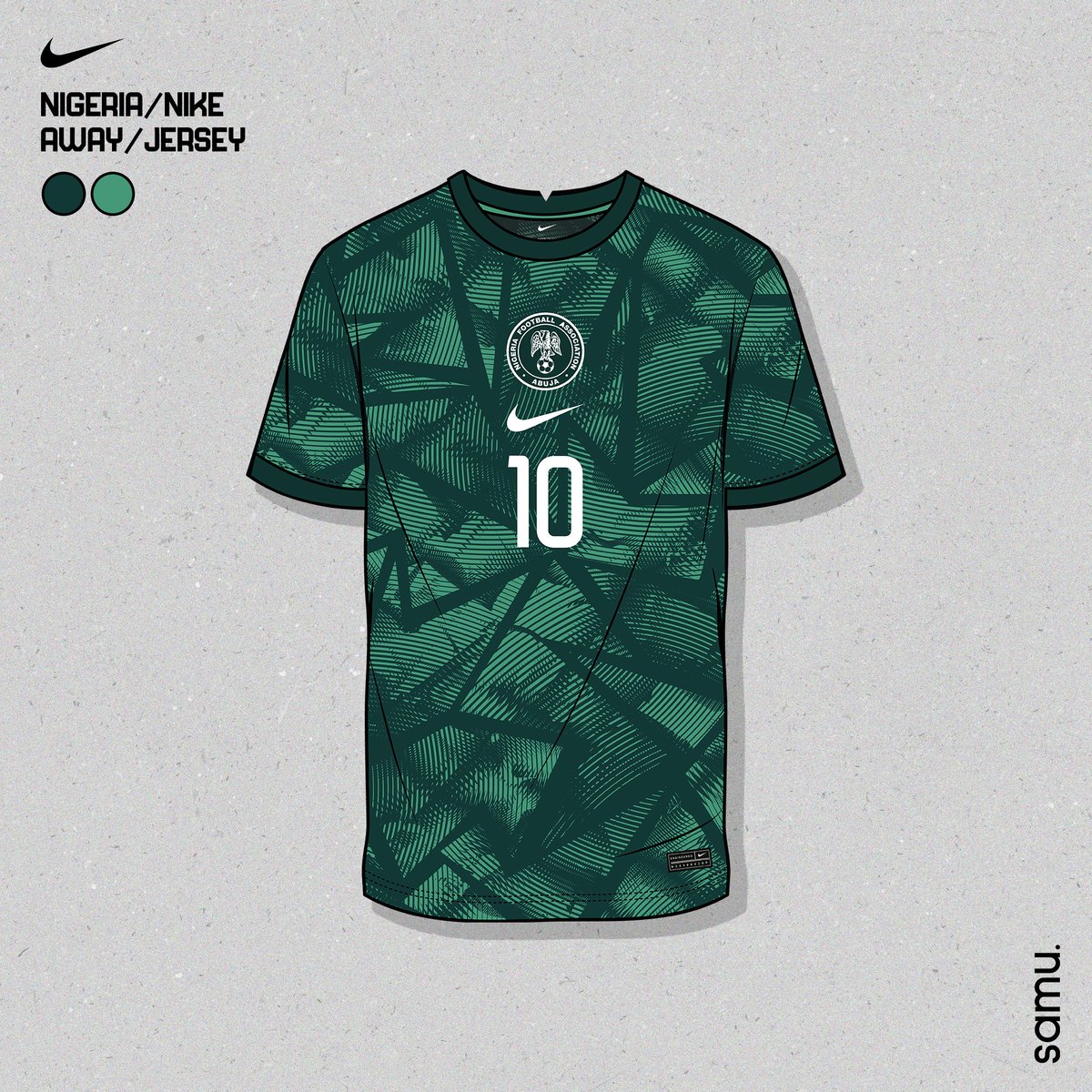 Vector patterns from the external hard drive.  

Jersey designs that were on the shelf (part 1).

Away concept for Nigeria.

#NigeriaFootball #SuperEagles #Nigeria