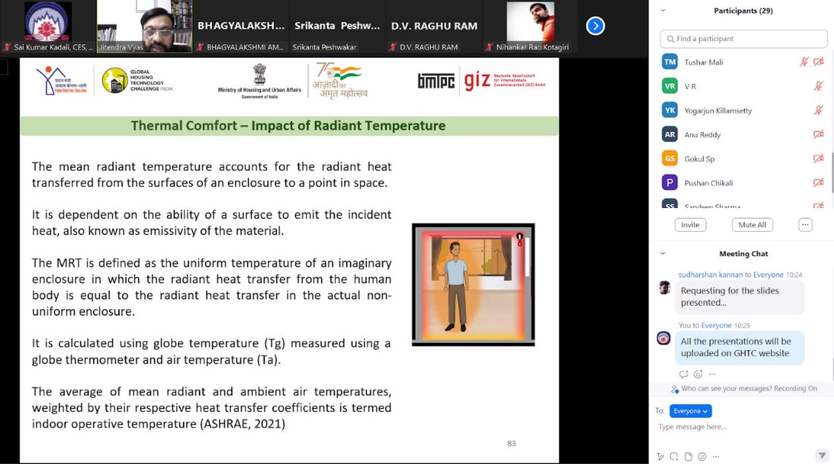ces_asci's tweet photo. March 3, 2023: Successfully completed one day online training program on Thermal Comfort in Affordable Housing. Participants include professionals from Private &amp; Government, Students and Academicians. 

#RACHNA2.0 #ASCI #GIZ #MoHUA https://t.co/XkYYR55Lm2