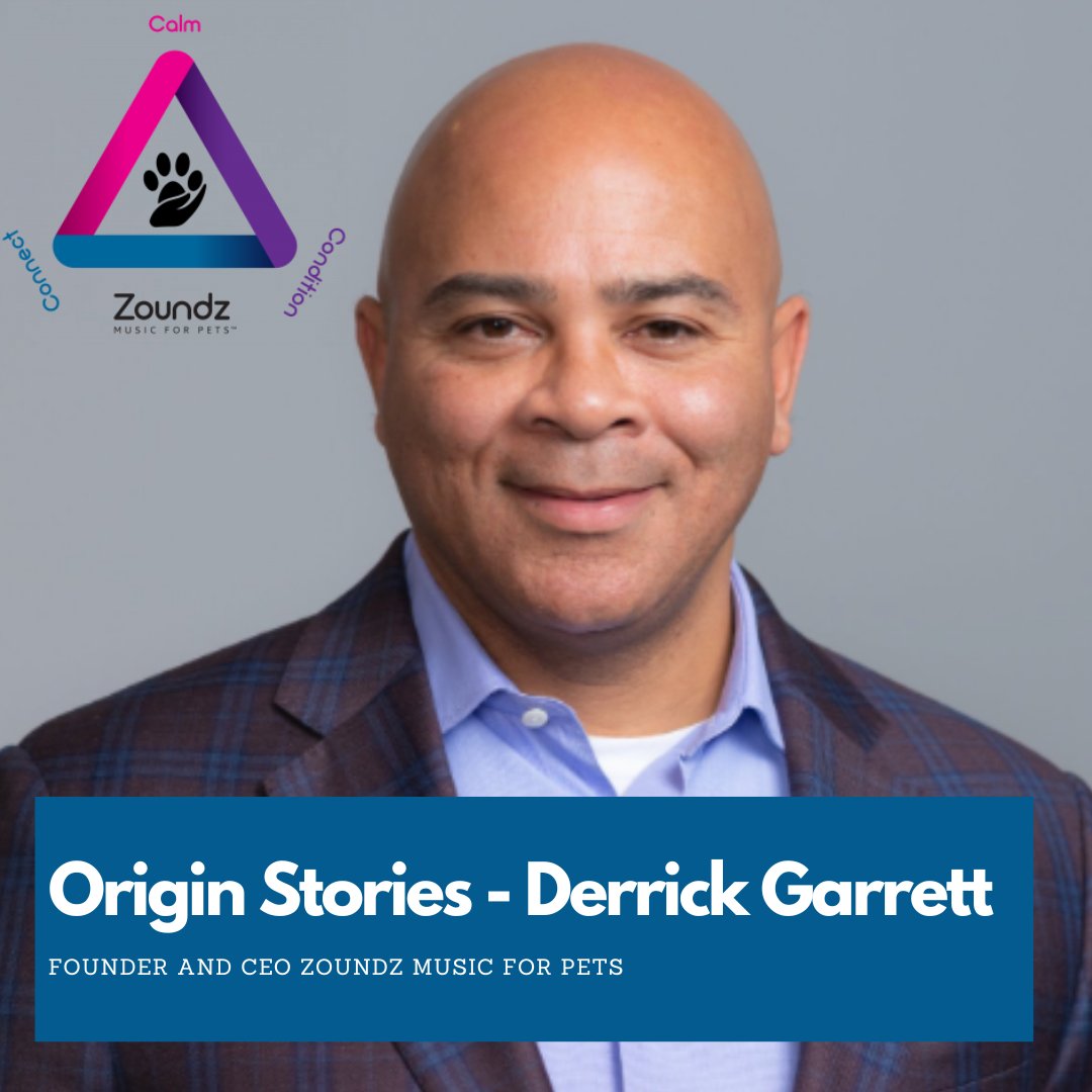 DrTMichaelT's tweet photo. A chance conversation with a veterinarian neighbor led Derrick to found Zoundz Music for Pets!   He combined his talents as a record producer and entrepreneur with his love of animals to create unique music designed to help pets.   https://t.co/c052Yv1zL6 https://t.co/A50lVLE0Oh