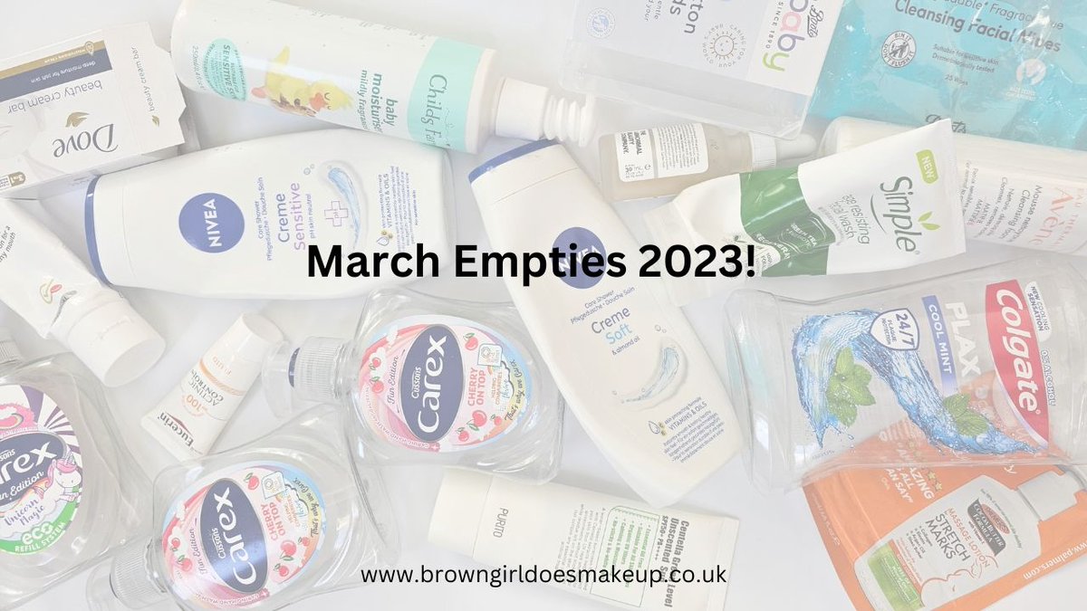 Today on the blog is we are talking March Empties!! Check out my YouTube video or read the blog post!
#empties #projectpancommunity #panningproducts #panning #projectpan #projectpan2023 #monthlyempties #makeup  #browngirlbloggers #browngirl #browngirlmakeup #browngirldoesmakeup