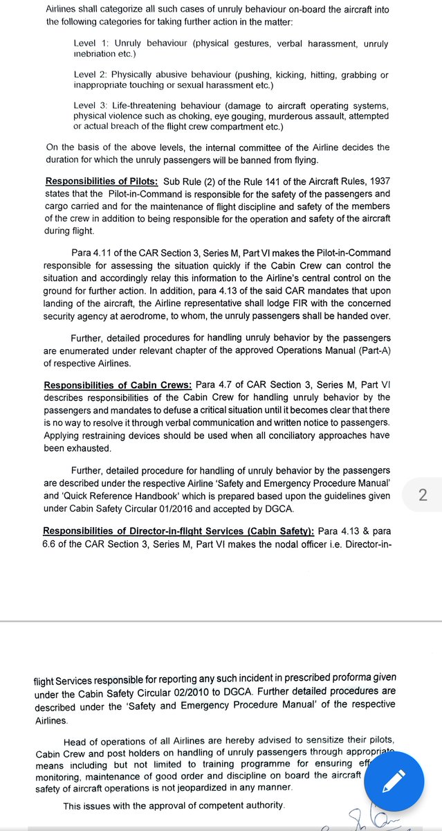 shukla_tarun's tweet photo. Just in :

- @DGCAIndia says airline crew, pilots and accountable managers have failed to act on unruly passengers including those found smoking, drunk etc.

- Asks them to ensure action and immediate reporting to the regulator as per rules to ensure safe ✈️ operations. 

More : https://t.co/AC1Mq0YXMU