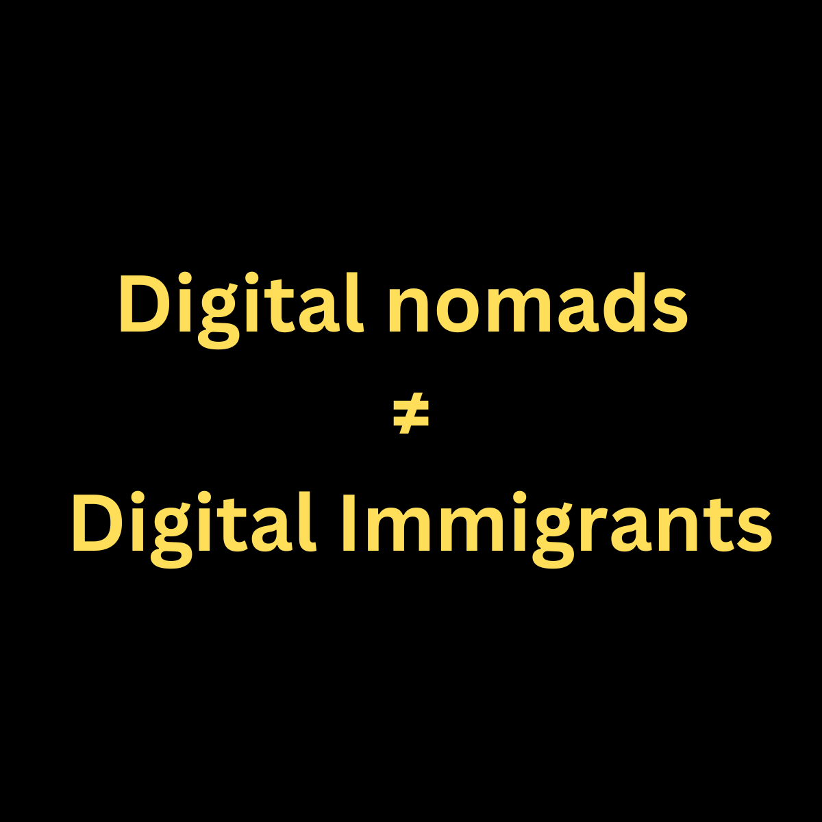 Digital nomads ≠ Digital Immigrants

There's a massive confusion around the world from the media to governments on what is really a digital nomad.

It's time to clarify.

(thread)