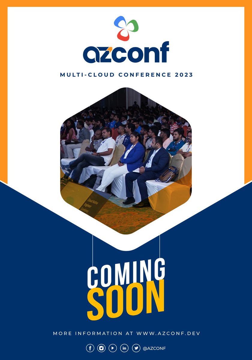 🎉 We are thrilled to announce AZCONF, the A to Z of multi-cloud conferences! 🎉

linkedin.com/feed/update/ur…

#AZConf2023 #AZConf #MultiCloud #CloudNative #Cloud #OpenSource #GCP #Azure #AWS #StayTuned #Conference #MultiCloudConference <a href="/karthik3030/">karthikeyan VK | MVP</a>