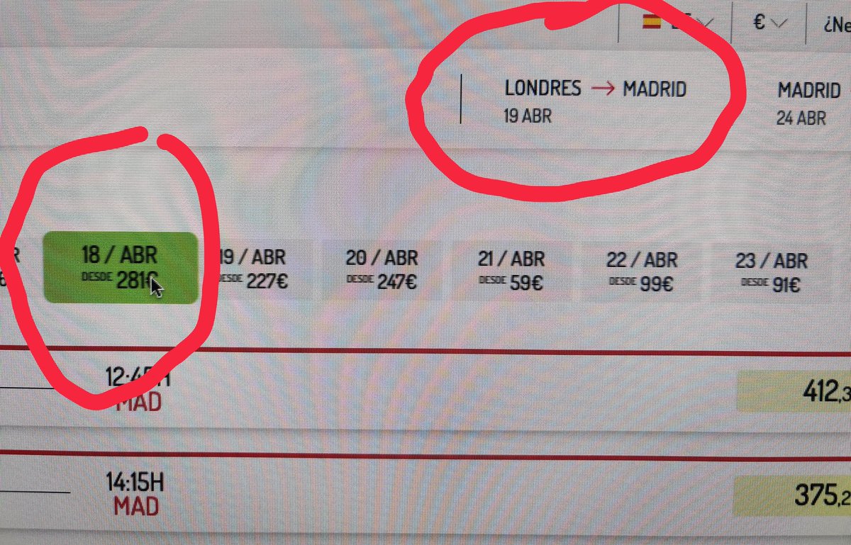 Santisr2's tweet photo. @iberiaexpress He comprado un billete y me he equivocado en la fecha de salida por un error que hay en la web, cuando haces click en el día te pone el día siguiente (adjunto captura). He llamado para cambiar el vuelo a los 5 min de comprarlo y me han cobrado 100€ además del... https://t.co/ndnc4vxHqy