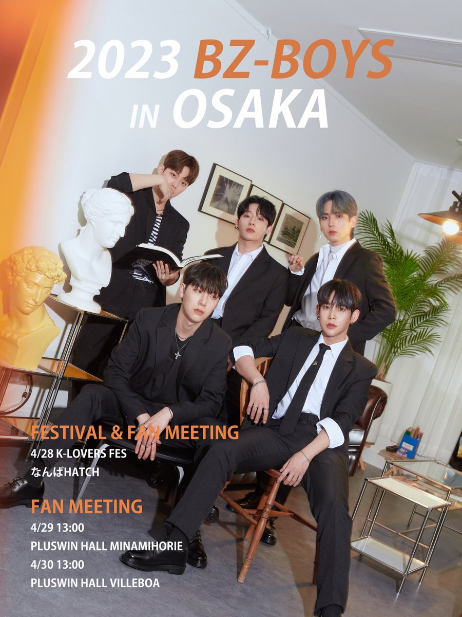 bz_boys's tweet photo. [#BZ_BOYS]

Festival &amp; Fan Meeting 
4/28 K-LOVERS FES なんばhatch  

Fan Meeting 
4/29 13:00 PLUSWIN HALL MINAMIHORIE 
4/30 13:00 PLUSWIN HALL VILLEBOA  

Ticketing
https://t.co/gRIsR9qKmn https://t.co/j1uYgZofr5